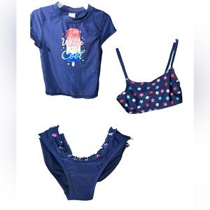 Girl Cat & Jack swim wear 3 pcs